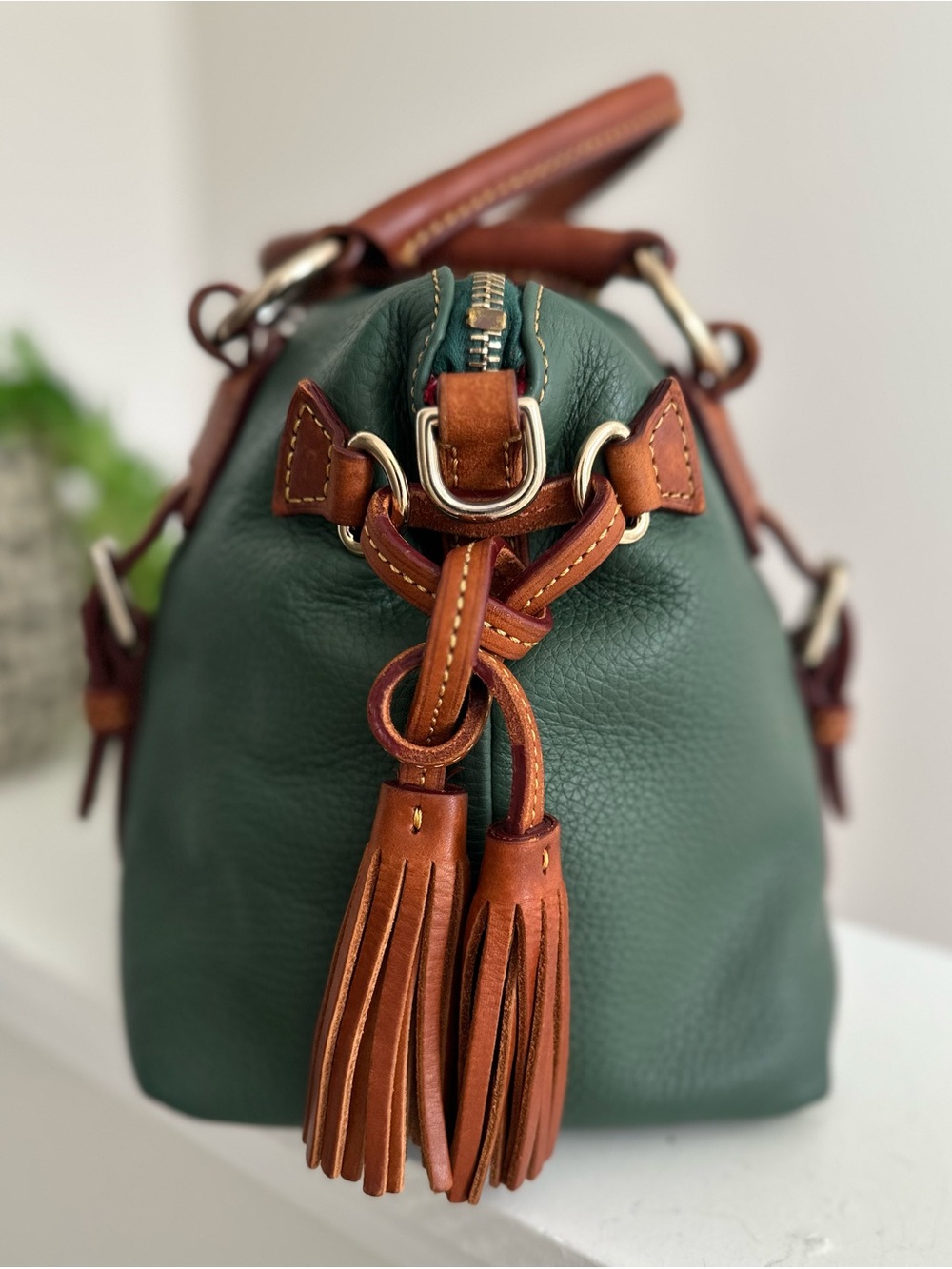 Dooney & Bourke Bristol Satchel in Ivy Green - Picture 6 of 16